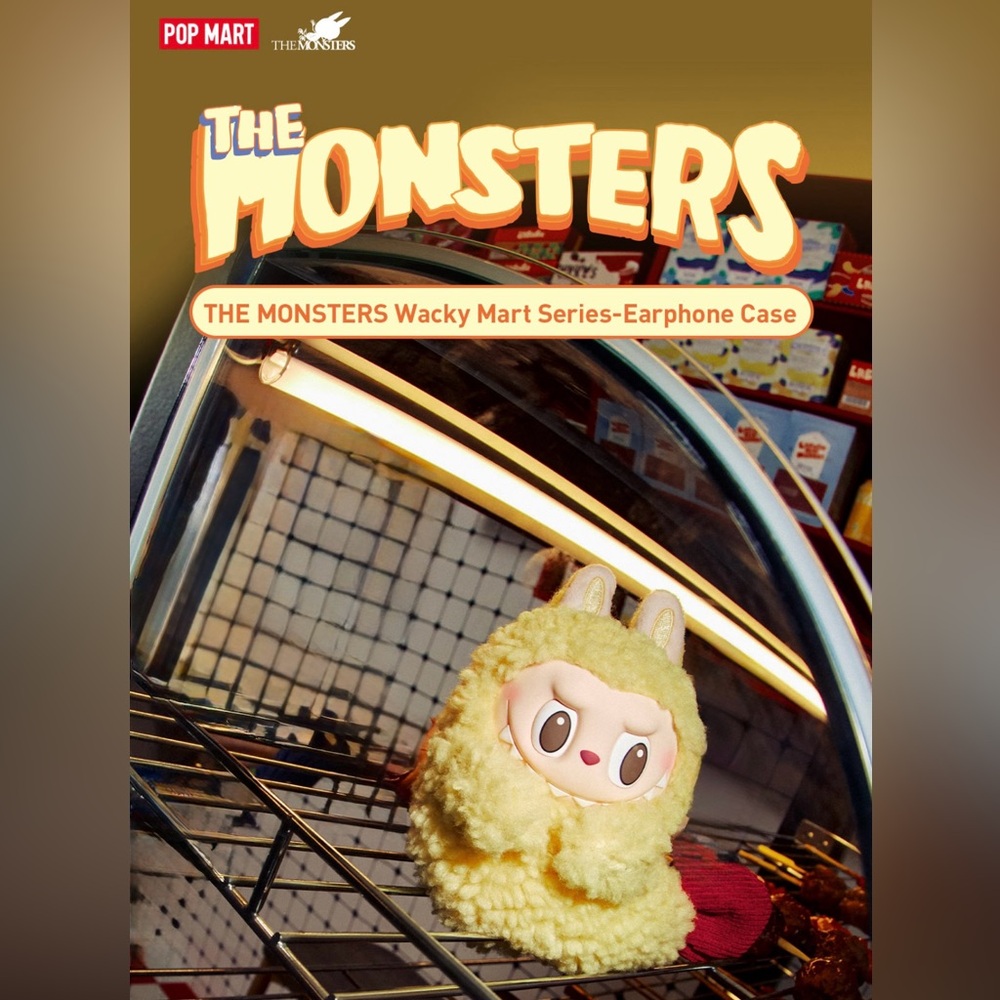 Authentic The Monster Labubu WACKY MART Series - Earphone Case (Tempura Shrimp)